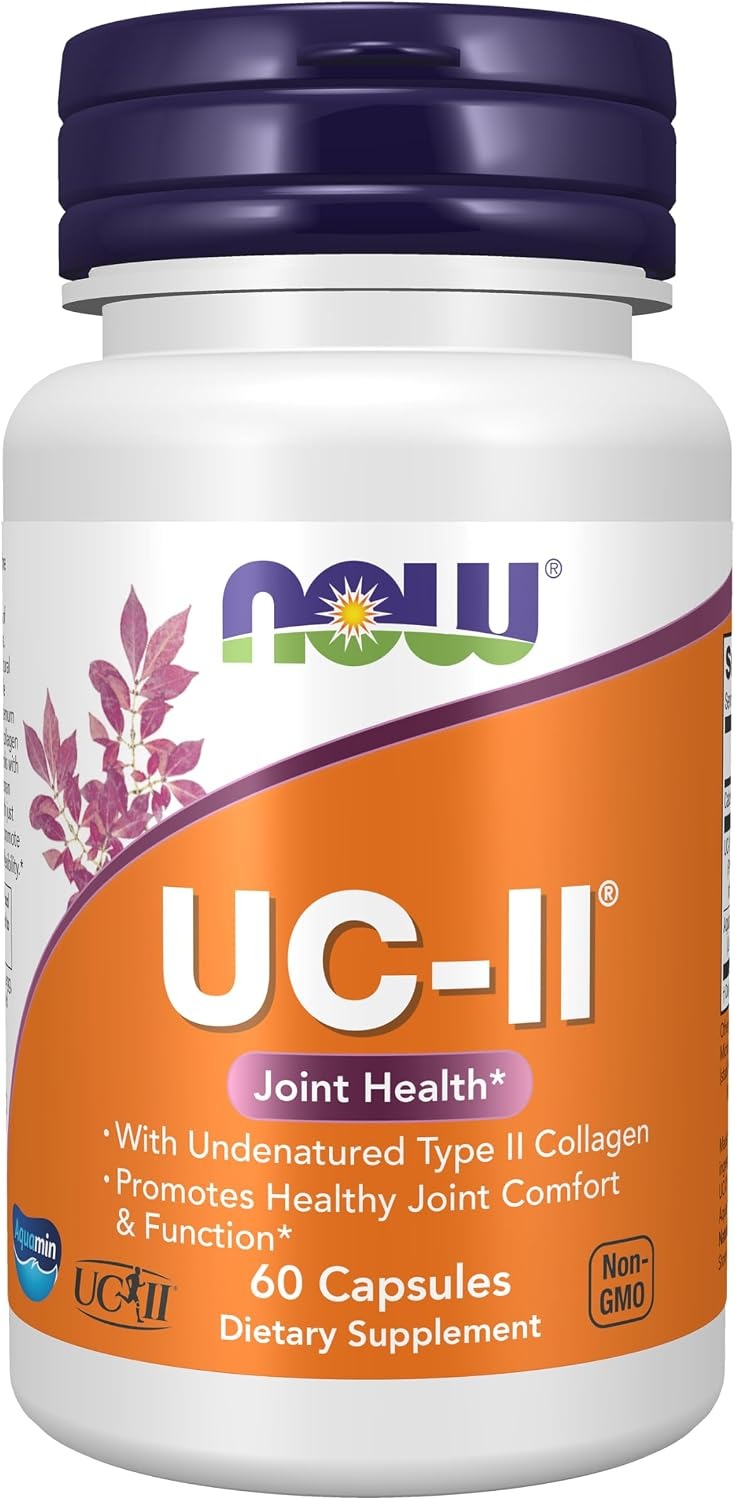 NOW Foods Supplements UC-II Type II Collagen with Undenatured Type II Collagen 120 Veg Capsules