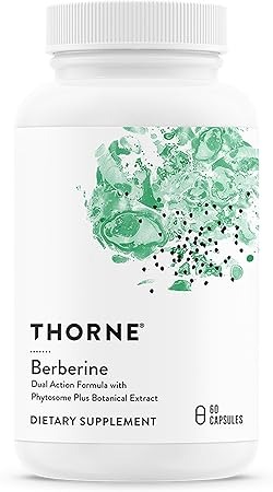 THORNE Berberine Dual Action Phytosome & HCl Formula 60 Capsules Supports Heart & Metabolic Health