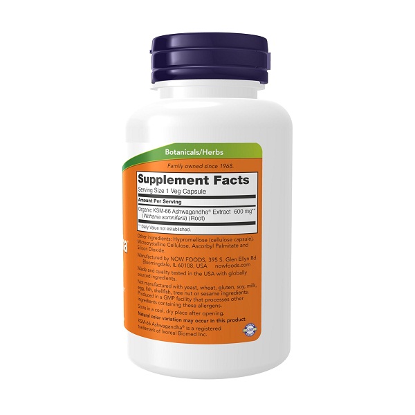 Now Supplements KSM-66 Ashwagandha® Stress and Sleep Support 90 Veg Capsules thumbnail 2