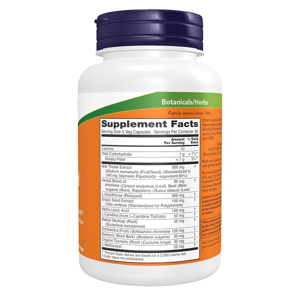 NOW Foods Supplements Liver Refresh™ with Milk Thistle Extract and unique Herb-Enzyme blend 180 Veg Capsules thumbnail 2