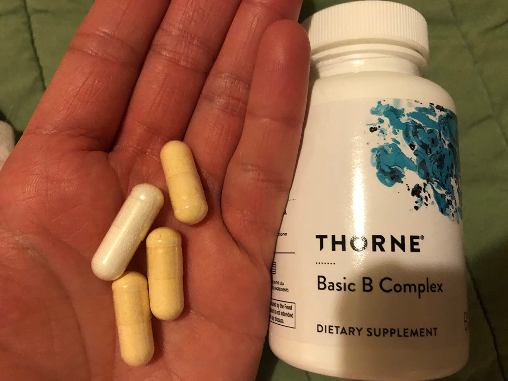 Thorne Basic B Complex 8 Active B Vitamins & Choline 60 Capsules Supports Cellular Energy Production Brain Health thumbnail 4