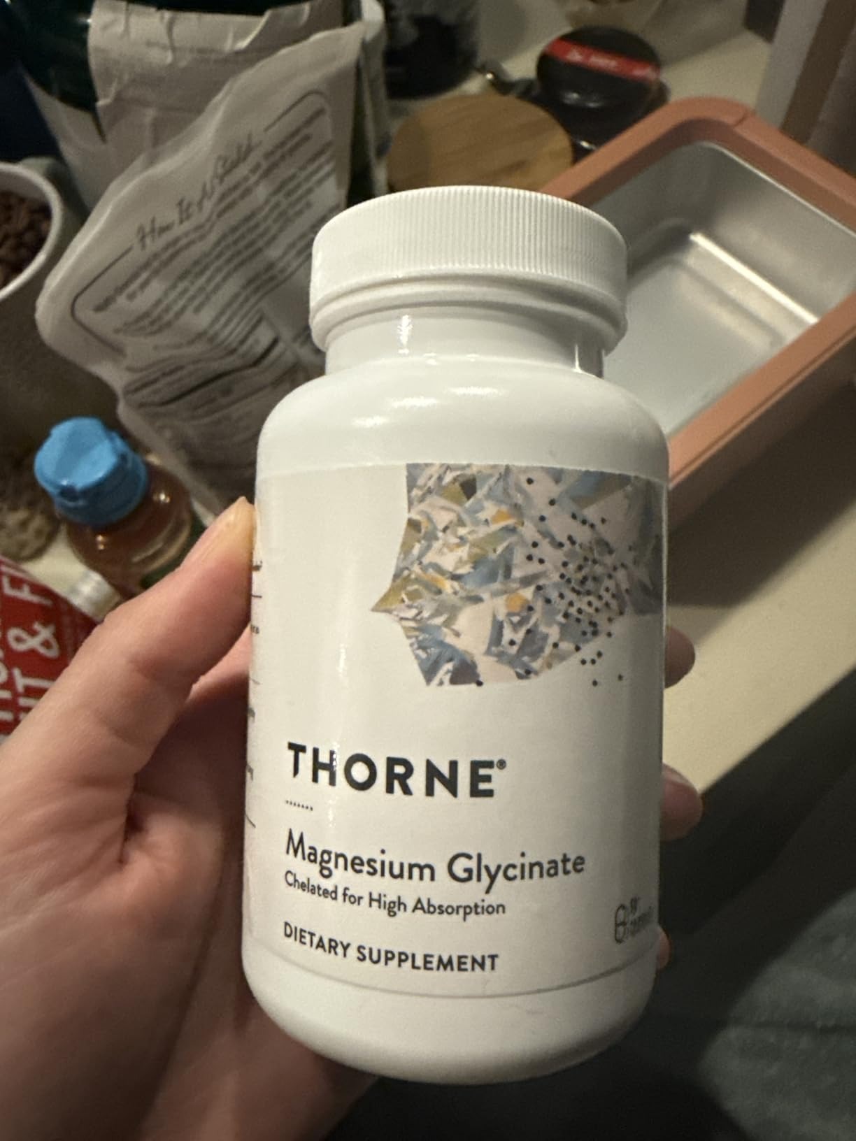 THORNE Magnesium Glycinate Chelated Magnesium Supplement 90 Capsules Supports Restful Sleep Muscle Relaxation Stress Management Heart Health thumbnail 2