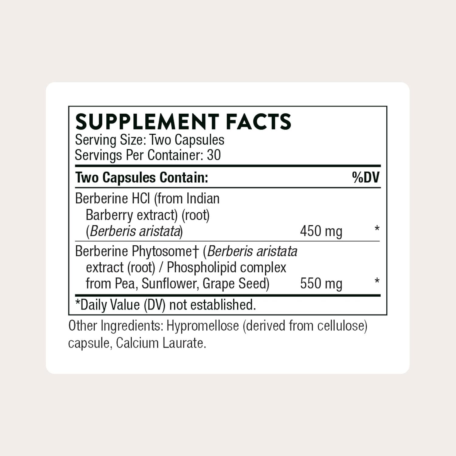 THORNE Berberine Dual Action Phytosome & HCl Formula 60 Capsules Supports Heart & Metabolic Health thumbnail 2