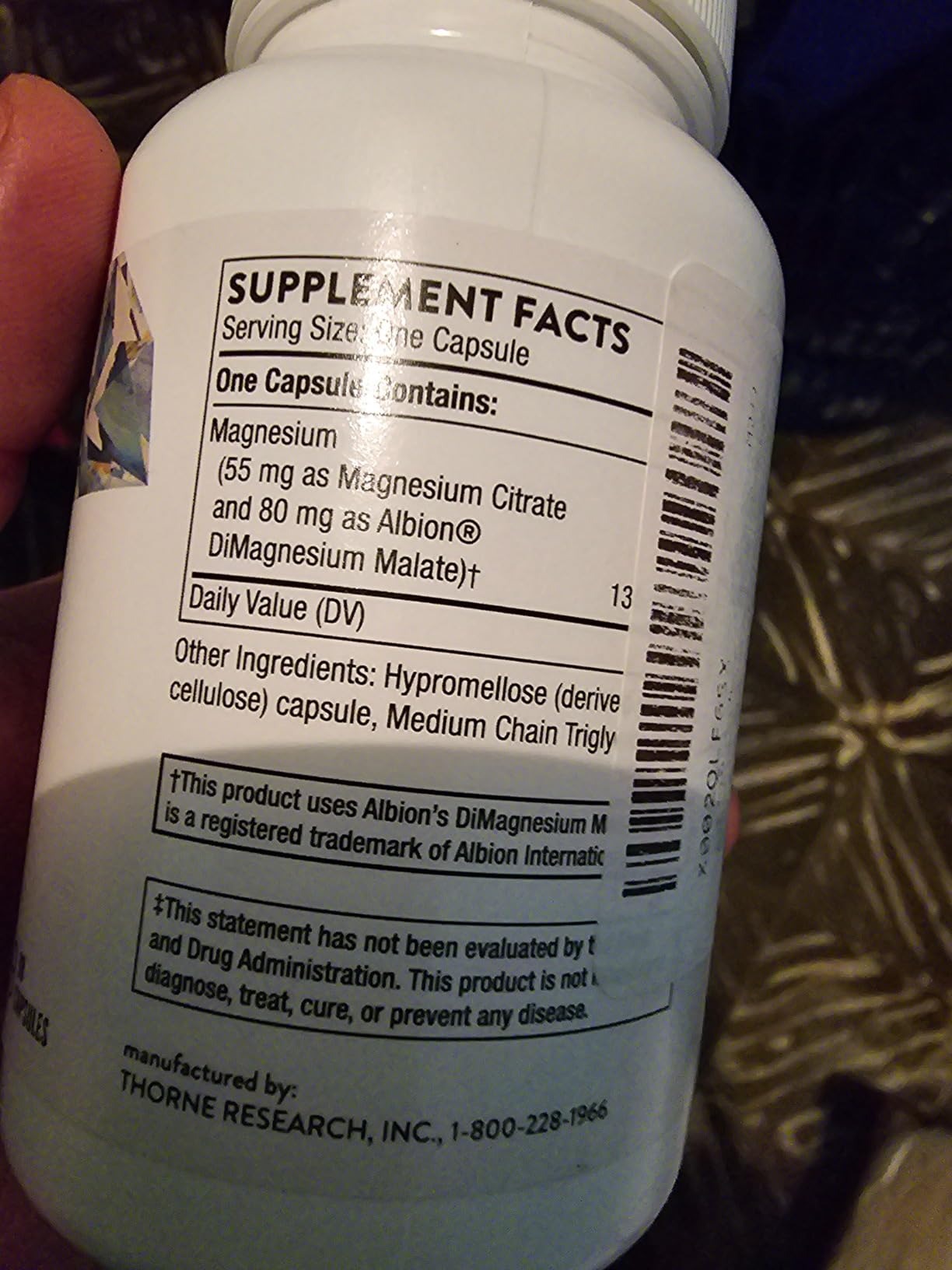 THORNE Magnesium CitraMate & Malate 90 Capsules in Pakistan thumbnail 4