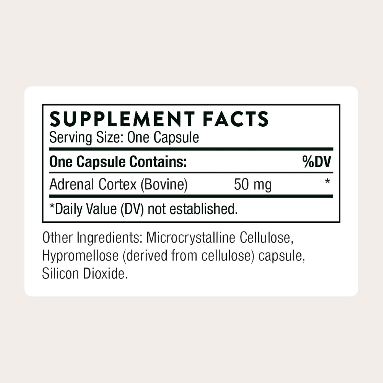 THORNE Adrenal Cortex Bovine Adrenal Glandular 60 Capsules in Pakistan thumbnail 3