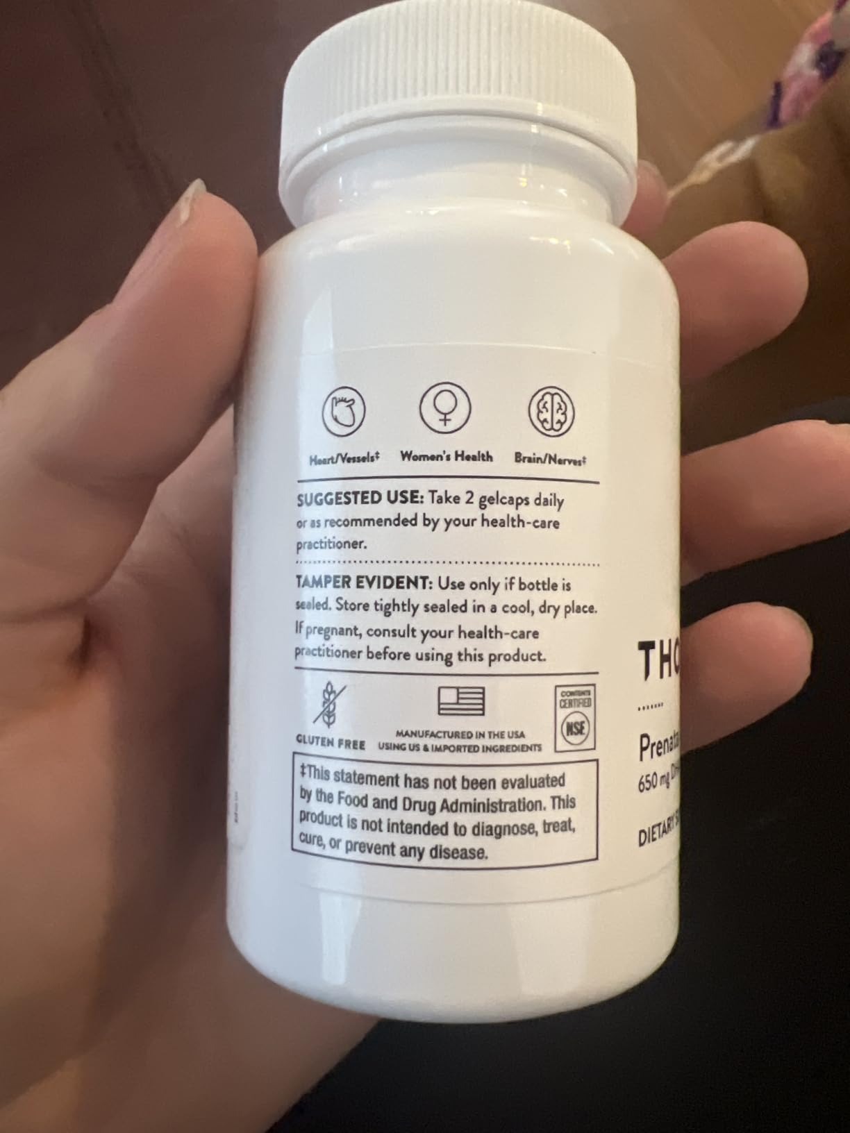 THORNE Prenatal DHA Omega-3 Fish Oil with EPA & DHA 60 Softgels in Pakistan thumbnail 4