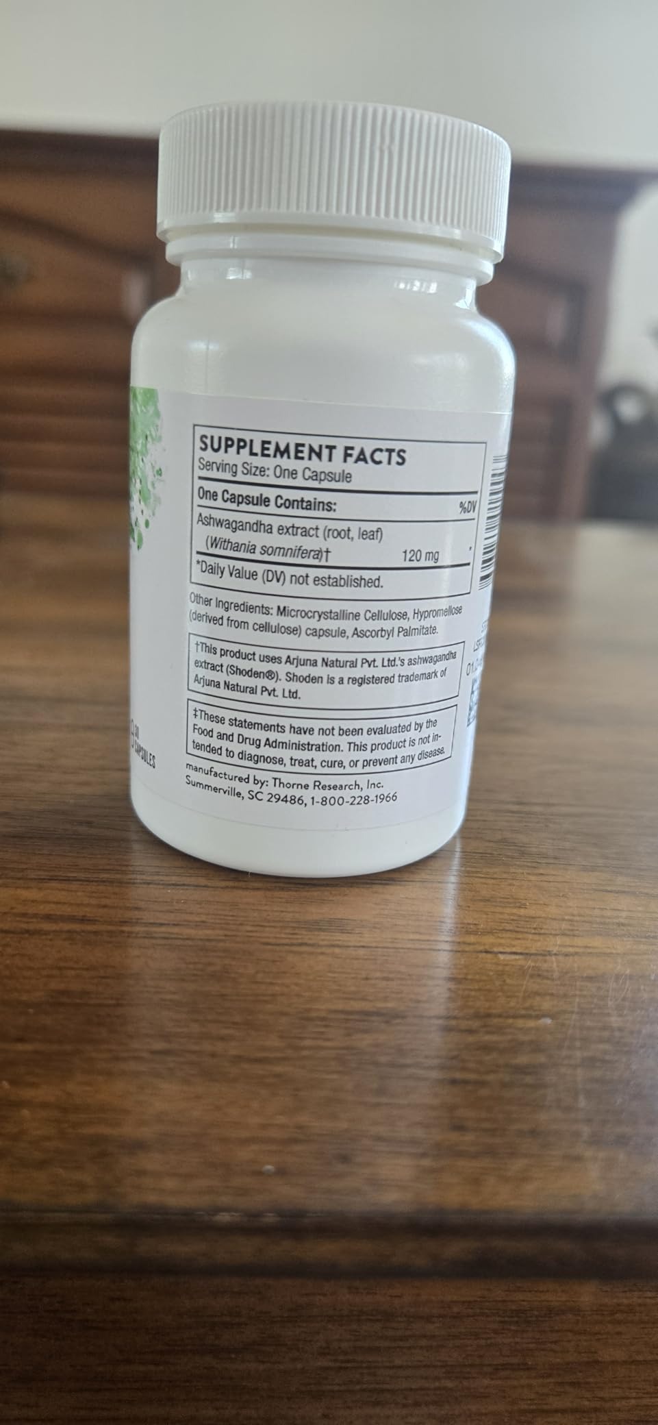 THORNE Ashwagandha Highly Concentrated Shoden Extract 30 Capsules in Pakistan thumbnail 4
