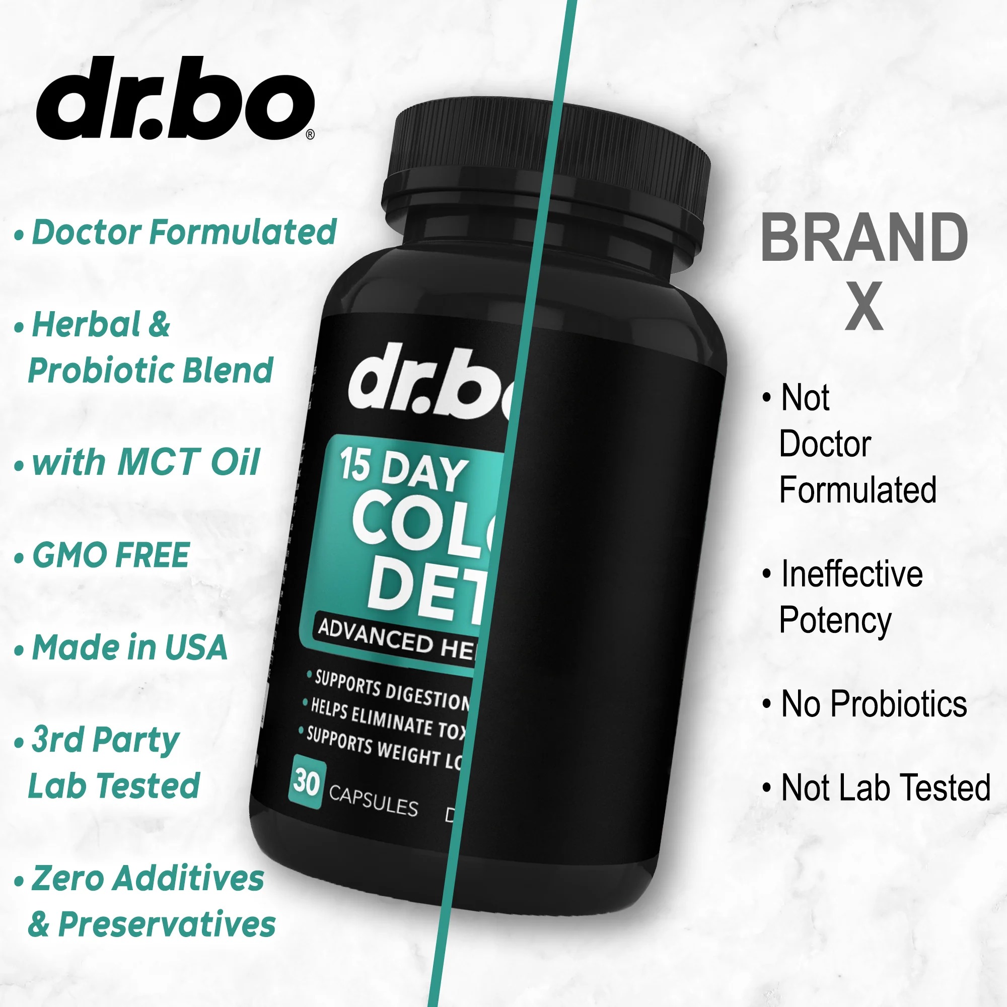 Dr.Bo 15 Day Colon Detox Advance Herbal Cleanser 30 Capsules thumbnail 4