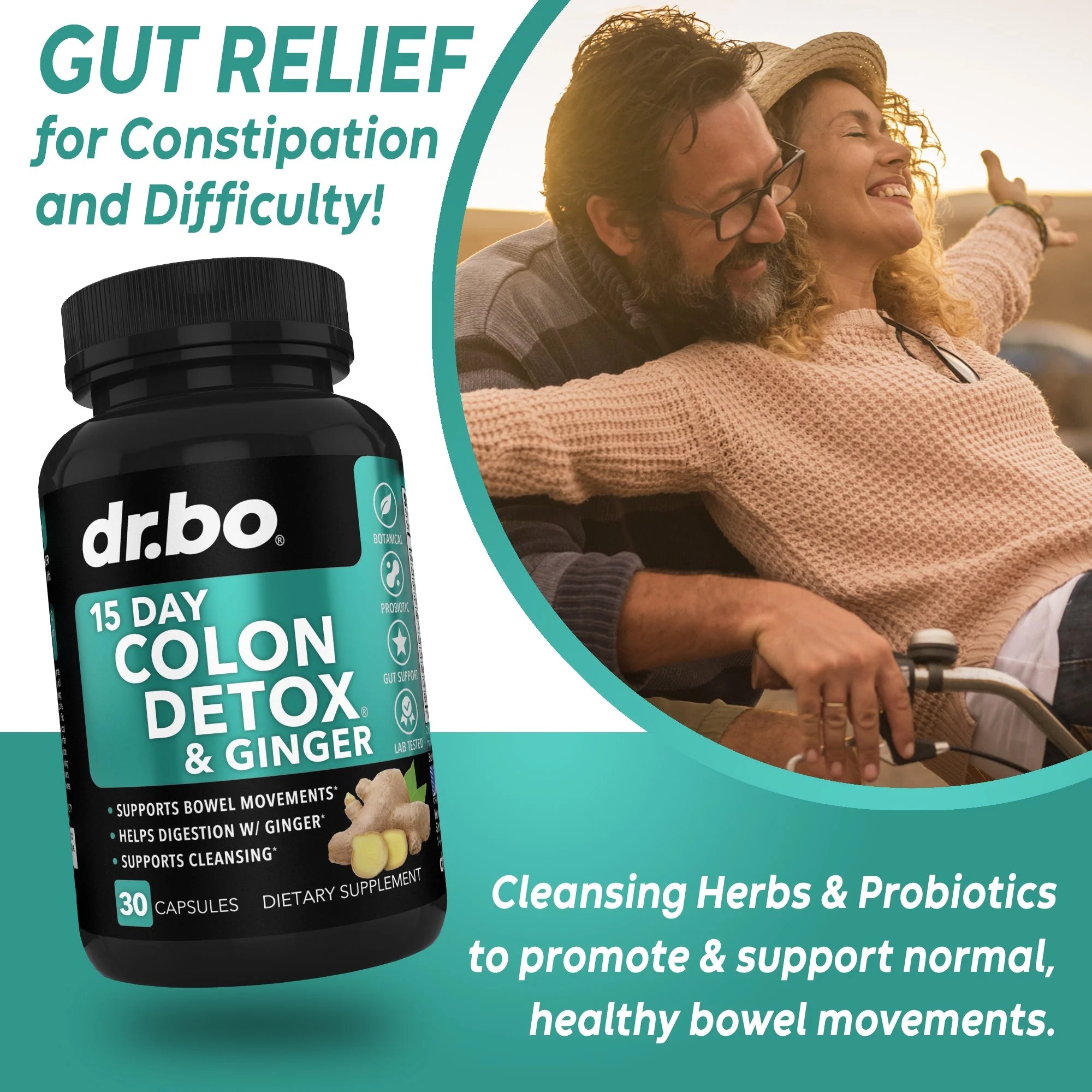 DR. BO Colon Cleanser Detox & Intestinal Supplement - 15 Day Colon Cleanse Pills with Ginger thumbnail 6