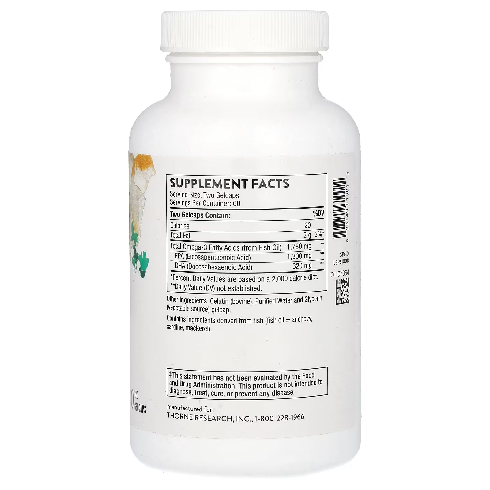 THORNE Super EPA Pro High-EPA Omega-3 Fish Oil Supplement 120 Softgels in Pakistan thumbnail 2