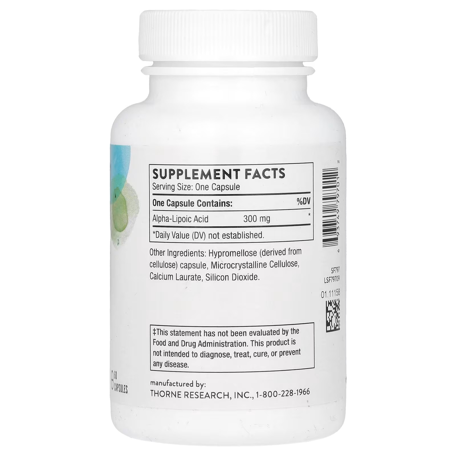 THORNE Alpha-Lipoic Acid 300 mg Antioxidant 60 Capsules in Pakistan thumbnail 2
