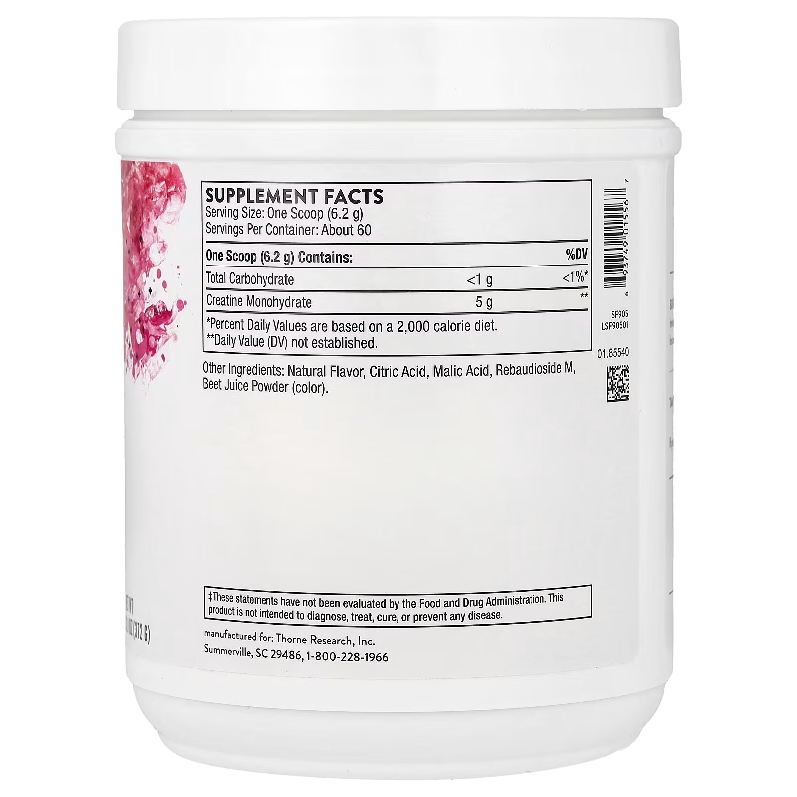THORNE Creatine Micronized Creatine Monohydrate Powder 60 Servings in Pakistan thumbnail 2
