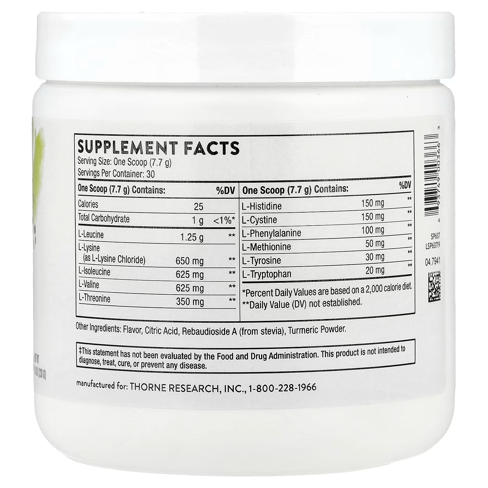 THORNE Amino Complex Clinically Validated EAA & BCAA Powder in Pakistan thumbnail 2
