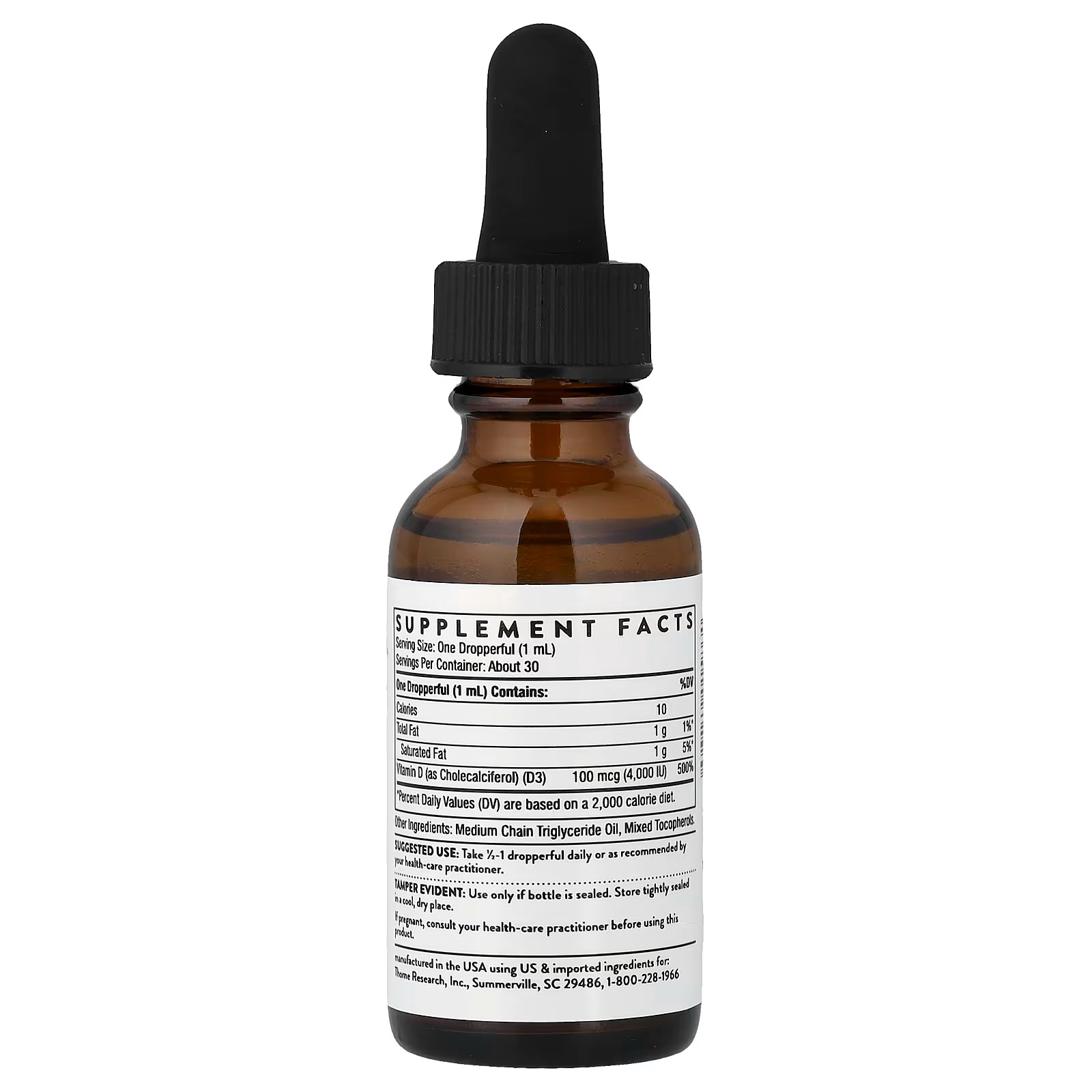 THORNE Vitamin D3 Liquid 4,000 IU with Precision Dropper in Pakistan thumbnail 2