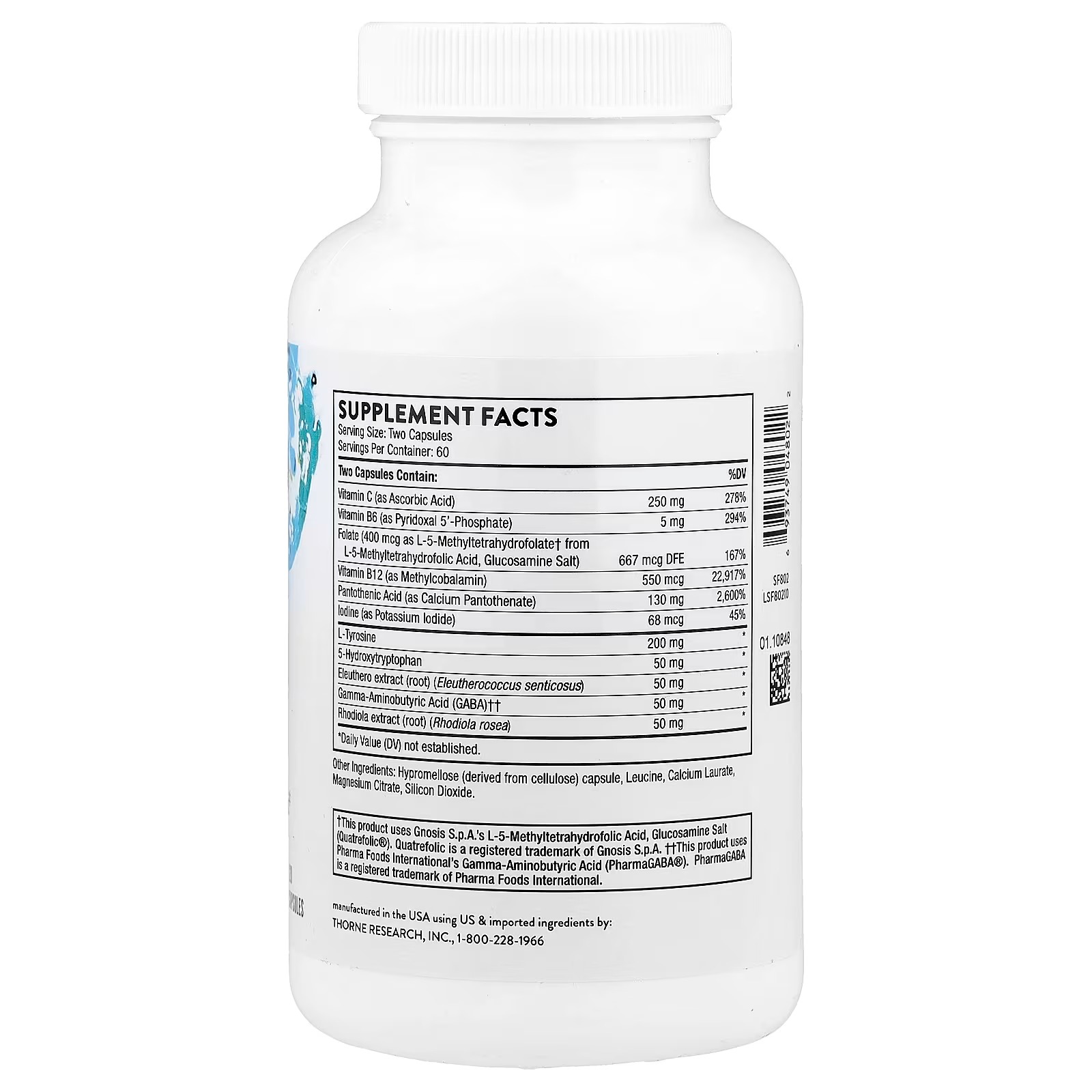 THORNE Emotion Balance Support Supports Mood & Stress Management 120 Capsules thumbnail 2