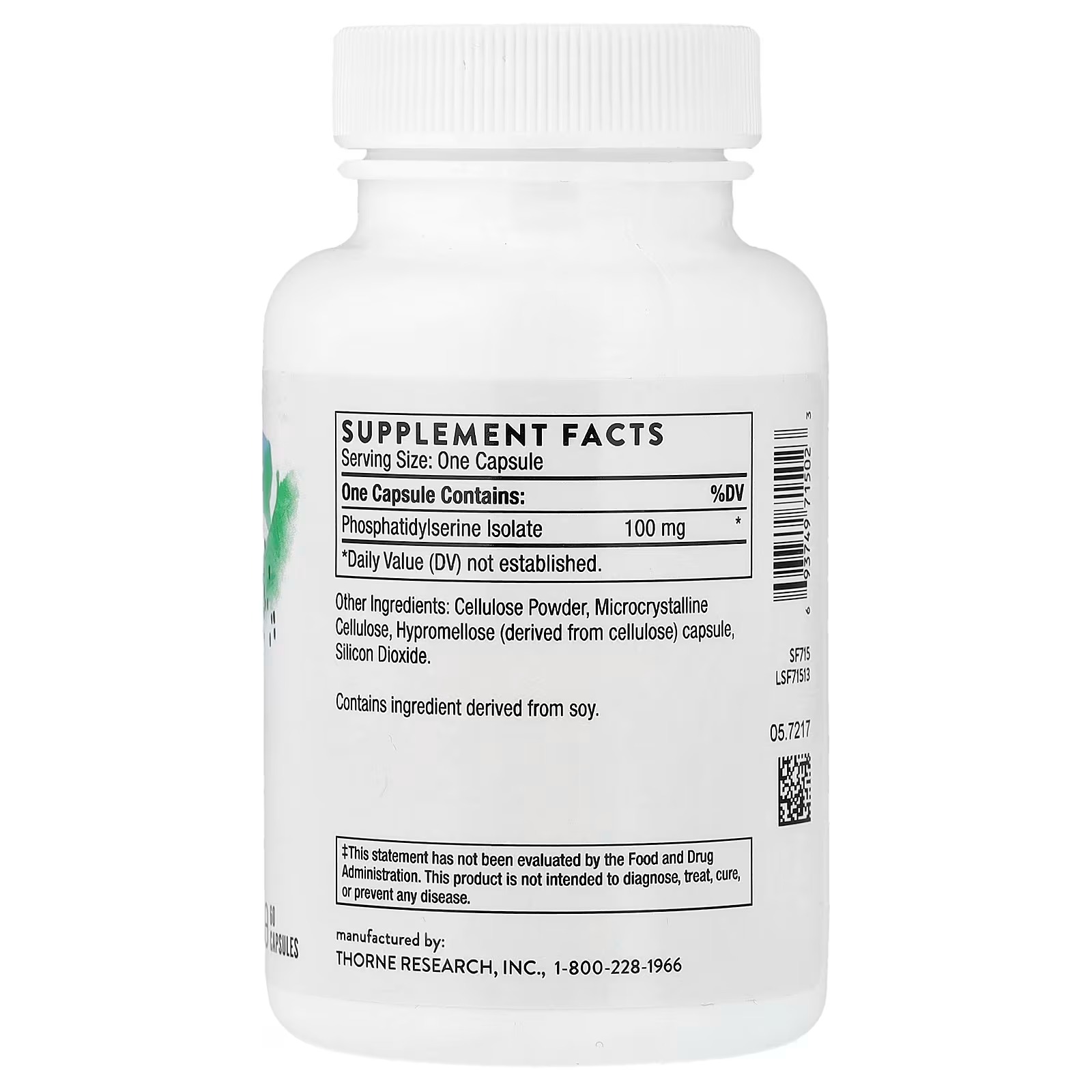 THORNE Phosphatidylserine 100 mg per Capsule 60 Capsules in Pakistan thumbnail 2