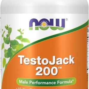 NOW Foods Supplements TestoJack 200 with Tongkat Ali Tribulus Maca and Horny Goat Weed 120 Veg Capsules