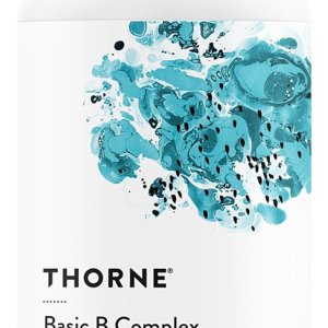 Thorne Basic B Complex 8 Active B Vitamins &amp; Choline 60 Capsules Supports Cellular Energy Production Brain Health